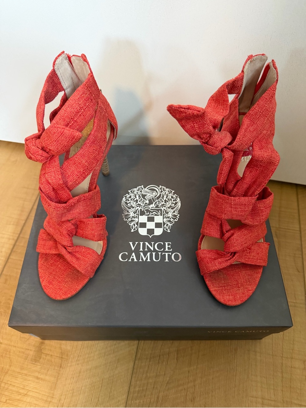 Vince Camuto Knotted Strappy High Heel Sandals